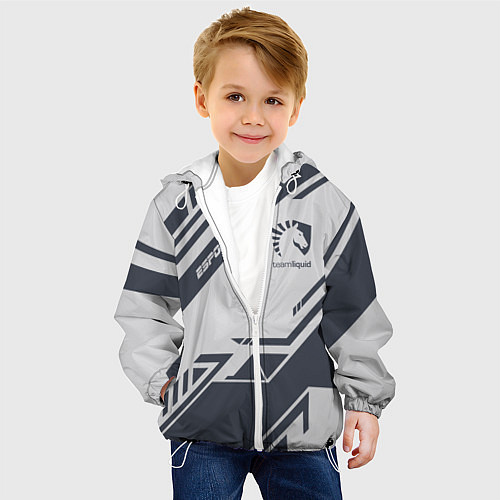 Детская куртка Team Liquid: Grey E-Sport / 3D-Белый – фото 4