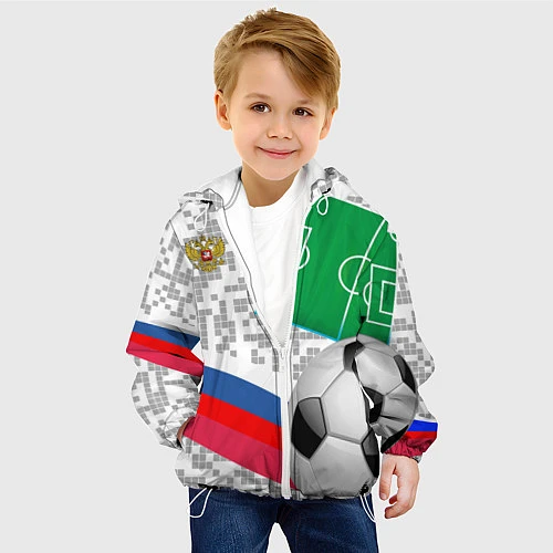 Детская куртка Русский футбол / 3D-Белый – фото 4