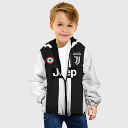 Куртка с капюшоном детская FC Juventus 18-19, цвет: 3D-черный — фото 2