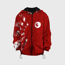 Куртка с капюшоном детская Godzilla: Red Japan, цвет: 3D-черный