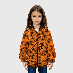 Куртка с капюшоном детская R6S: Orange Pulse Eyes, цвет: 3D-черный — фото 2