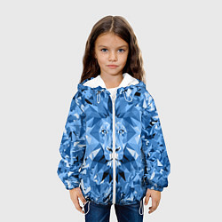 Куртка с капюшоном детская Сине-бело-голубой лев, цвет: 3D-белый — фото 2
