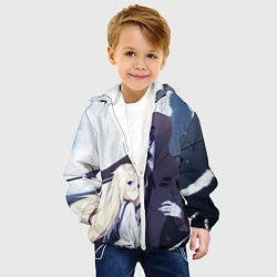 Куртка с капюшоном детская Ангел кровопролития, цвет: 3D-белый — фото 2