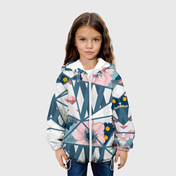 Куртка с капюшоном детская Нежная геометрия, цвет: 3D-белый — фото 2