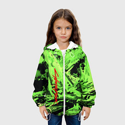 Куртка с капюшоном детская Cyberpunk 2077: Green Breaks, цвет: 3D-белый — фото 2