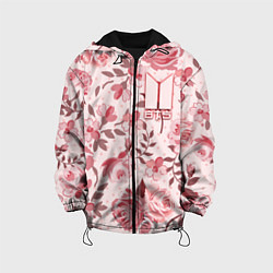 Куртка с капюшоном детская BTS: Pink Roses, цвет: 3D-черный