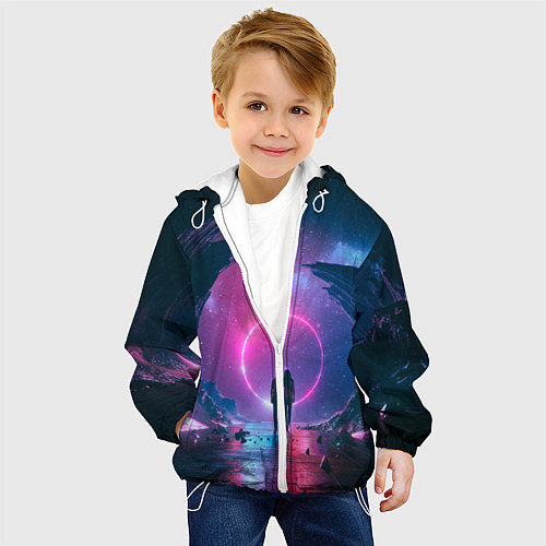 Детская куртка Любовь в космосе / 3D-Белый – фото 4