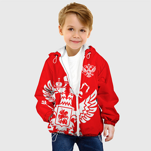 Детская куртка Красная Россия / 3D-Белый – фото 4