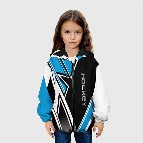 Детская куртка Hockey black blue white / 3D-Черный – фото 3