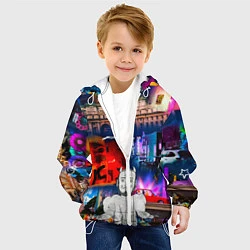Куртка с капюшоном детская Runaway, цвет: 3D-белый — фото 2