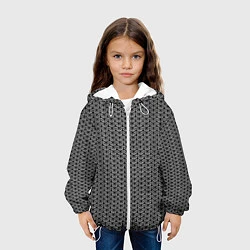 Куртка с капюшоном детская Кольчуга воина, цвет: 3D-белый — фото 2