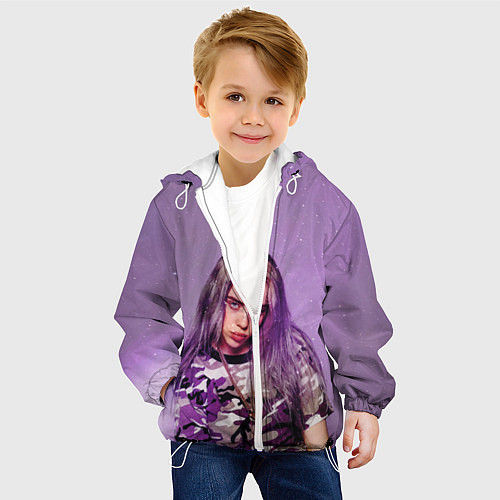 Детская куртка Billie Eilish: Violet Fashion / 3D-Белый – фото 4