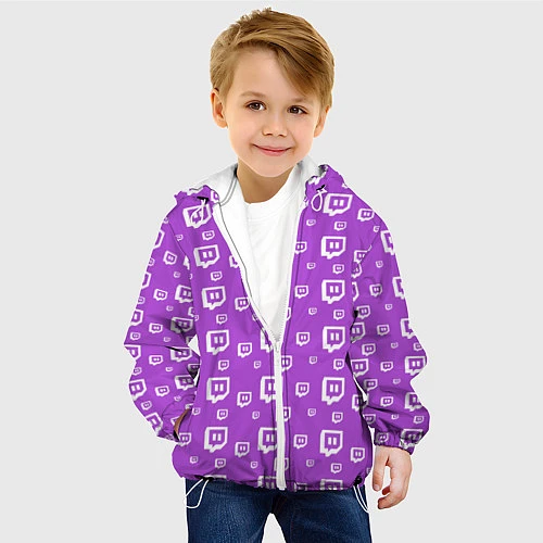Детская куртка Twitch: Violet Pattern / 3D-Белый – фото 4