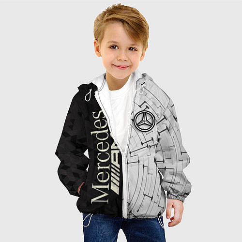 Детская куртка Mercedes AMG: Techno Style / 3D-Белый – фото 4