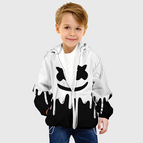 Детская куртка MELLO BLACK x WHITE / 3D-Белый – фото 4
