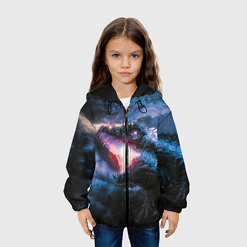 Детская куртка Годзилла / 3D-Черный – фото 3