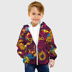 Куртка с капюшоном детская CS GO Абстракция, цвет: 3D-белый — фото 2