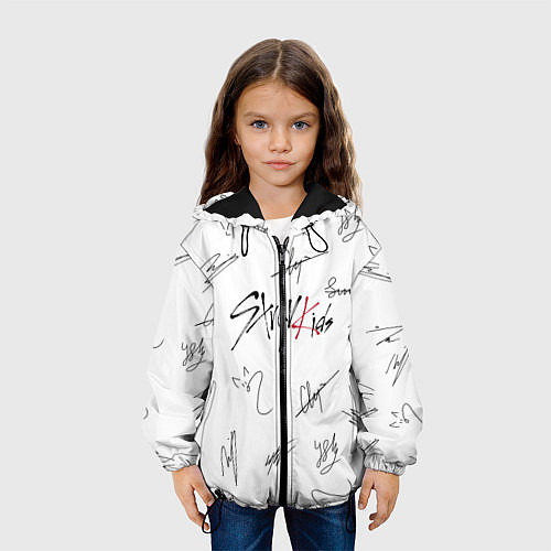 Детская куртка STRAY KIDS АВТОГРАФЫ / 3D-Черный – фото 3