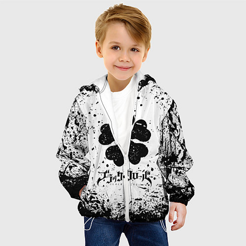 Детская куртка ЧЁРНЫЙ КЛЕВЕР / 3D-Белый – фото 4