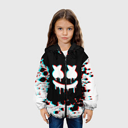 Куртка с капюшоном детская MARSHMELLO GLITCH, цвет: 3D-черный — фото 2