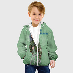 Куртка с капюшоном детская Billie Eilish: Green Motive, цвет: 3D-белый — фото 2