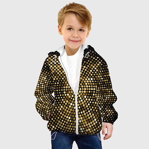 Детская куртка Золотые блестящие блестки / 3D-Белый – фото 4