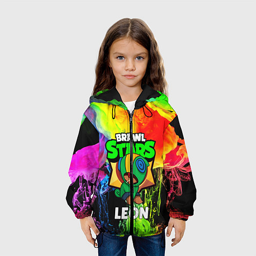 Детская куртка BRAWL STARS LEON / 3D-Черный – фото 3