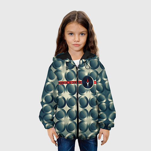 Детская куртка Компас в сердце / 3D-Черный – фото 3