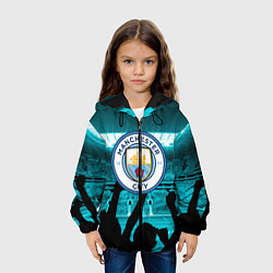 Куртка с капюшоном детская Manchester City цвета 3D-черный — фото 2