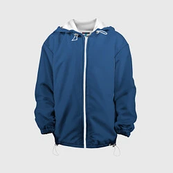 Куртка с капюшоном детская 19-4052 Classic Blue, цвет: 3D-белый