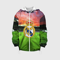 Куртка с капюшоном детская FC Real Madrid, цвет: 3D-белый