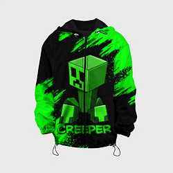 Куртка с капюшоном детская MINECRAFT CREEPER, цвет: 3D-черный
