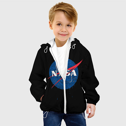 Детская куртка NASA Краски / 3D-Белый – фото 4