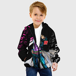 Куртка с капюшоном детская JOJOS BIZARRE ADVENTURE, цвет: 3D-черный — фото 2