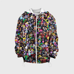 Куртка с капюшоном детская Brawl Stars персонажи, цвет: 3D-белый