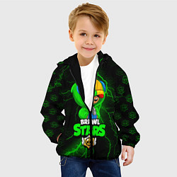Куртка с капюшоном детская BRAWL STARS LEON, цвет: 3D-черный — фото 2
