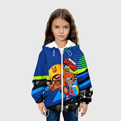 Куртка с капюшоном детская Brawl stars, цвет: 3D-белый — фото 2