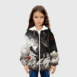 Куртка с капюшоном детская Ghost of Tsushima, цвет: 3D-белый — фото 2
