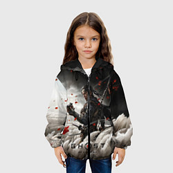 Куртка с капюшоном детская Ghost of Tsushima, цвет: 3D-черный — фото 2