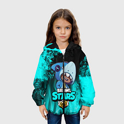 Куртка с капюшоном детская Brawl Stars LEON SHARK, цвет: 3D-черный — фото 2