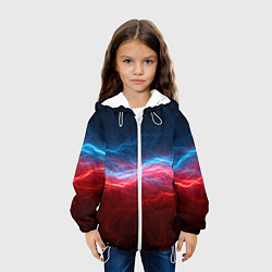 Куртка с капюшоном детская Огонь и лёд, цвет: 3D-белый — фото 2