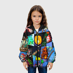 Куртка с капюшоном детская Terraria allpic, цвет: 3D-черный — фото 2