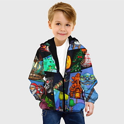 Куртка с капюшоном детская Terraria allpic, цвет: 3D-черный — фото 2