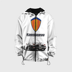 Куртка с капюшоном детская Koenigsegg, цвет: 3D-черный