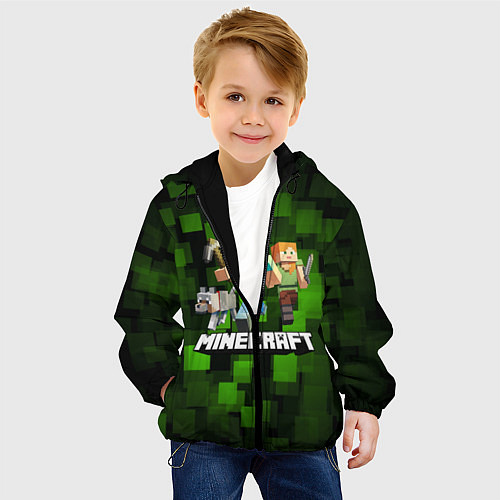 Детская куртка Minecraft Майнкрафт / 3D-Черный – фото 4