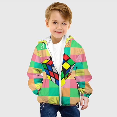 Детская куртка Кубик Рубика / 3D-Белый – фото 4