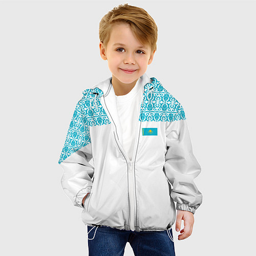 Детская куртка Казахстан Форма / 3D-Белый – фото 4
