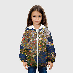 Куртка с капюшоном детская Герои 3 Карта, цвет: 3D-белый — фото 2