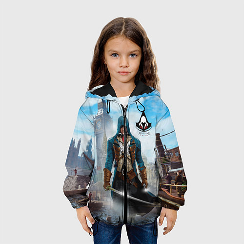 Детская куртка Assasin's creed / 3D-Черный – фото 3
