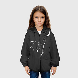 Куртка с капюшоном детская Лунопёс, цвет: 3D-черный — фото 2